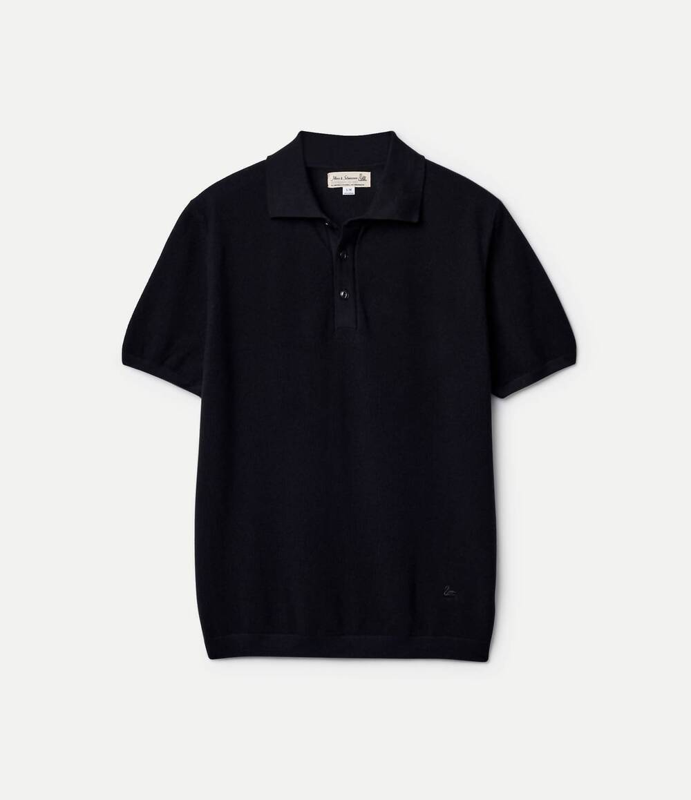 NEW MERZ B. SCHWANEN men's polo shirt in black